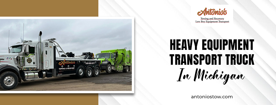 heavy equipment transport truck in Michigan
