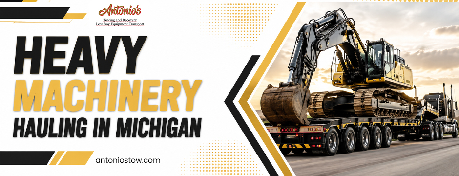 heavy machinery hauling in Michigan