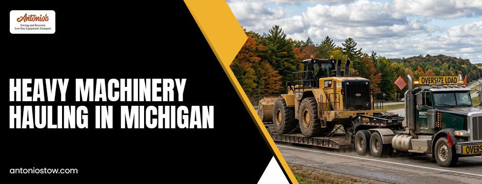 heavy machinery hauling in Michigan