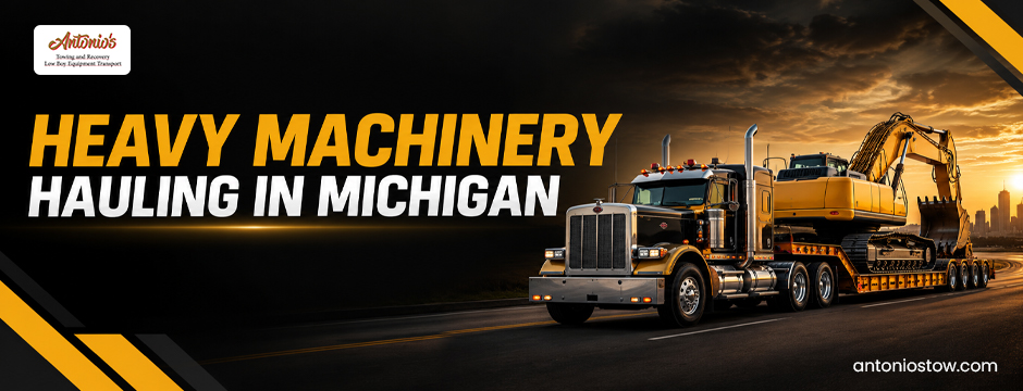 heavy machinery hauling in Michigan