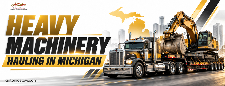 heavy machinery hauling in Michigan